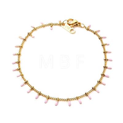 304 Stainless Steel Enamel Curb Chain Necklaces & Bracelet Set SJEW-JS01218-1