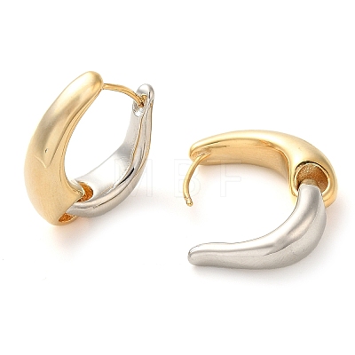 Rack Plating Brass Hoop Earring EJEW-C079-14-1