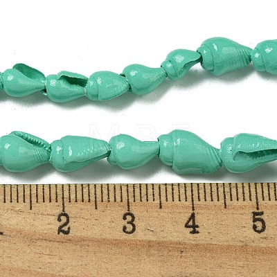 Spray Painted Natural Spiral Shell Beads Strands BSHE-G039-08B-1