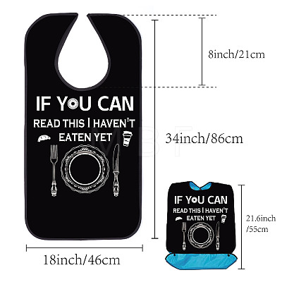 Washable Canvas Adult Bibs for Eating AJEW-WH0327-003-1