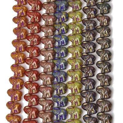 Painted Glass Beads Strands GLAA-Z021-11-1
