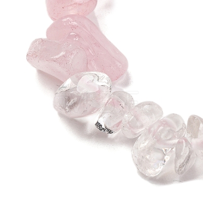 Natural Quartz Crystal & Rose Quartz Beads Strands G-L610-A07-01-1