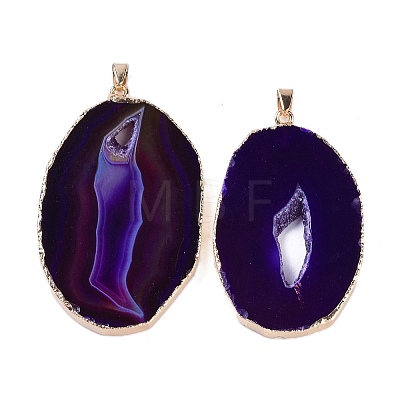 Natural Agate Big Pendants KK-F868-29-M-1