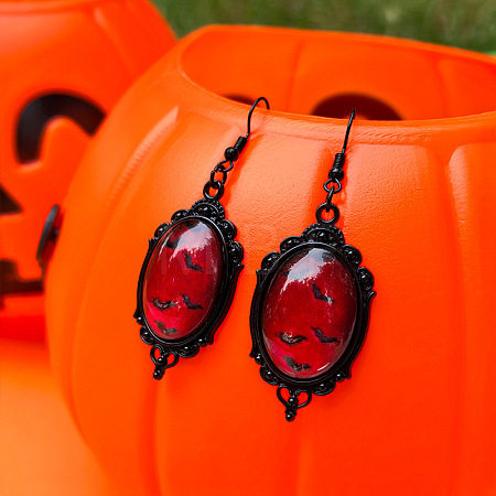 Alloy Glass Dangle Earrings FS-WGFE353-05-1