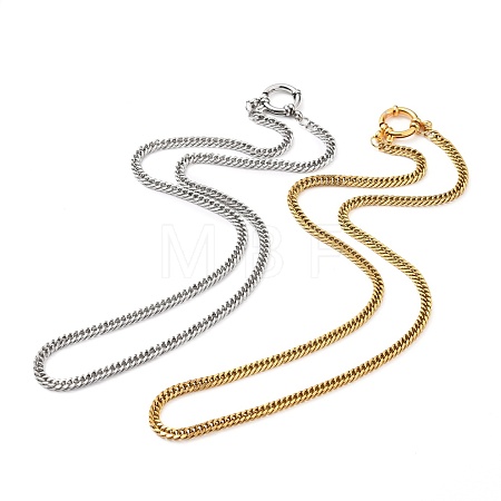 304 Stainless Steel Diamond Cut Chunky Curb Chains NJEW-JN03213-1