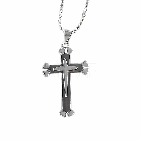Cross Alloy Pendant Necklaces for Men FS-WG5CDA8-01-1