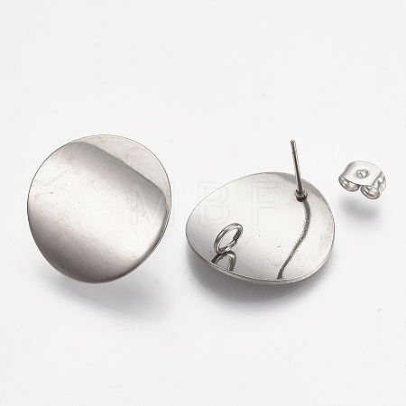 Non-Tarnish 304 Stainless Steel Stud Earring Findings X-STAS-Q231-06A-1