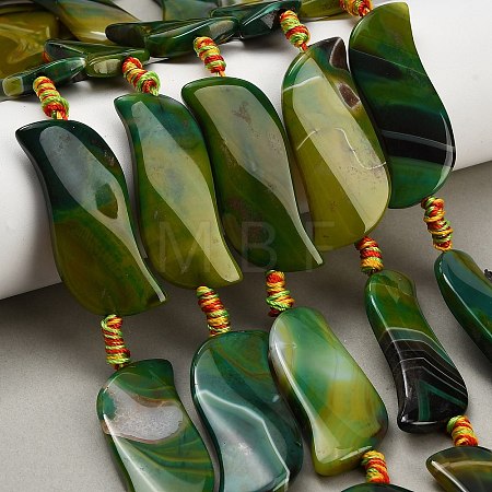 Dyed & Heated Natural Banded Agate Beads Strands GG-CBAB9C6-B03-01-1