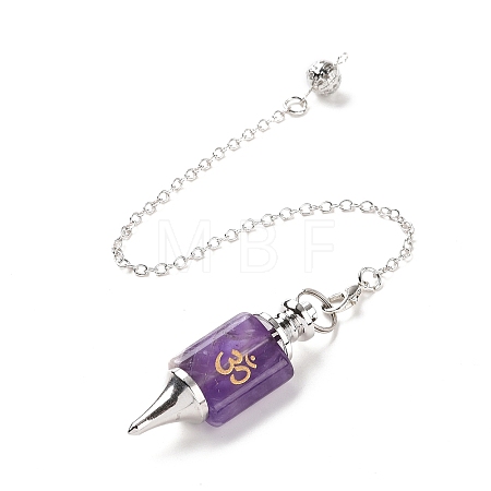 Natural Amethyst Dowsing Pendulum Big Pendants G-A207-02P-05-1