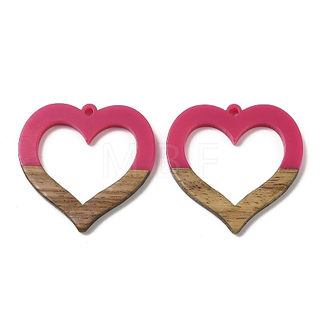 Resin and Walnut Pendants WOOD-I013-09B-1