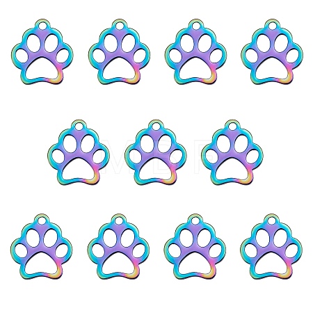 201 Stainless Steel Pet Charms STAS-SZ0001-71-1