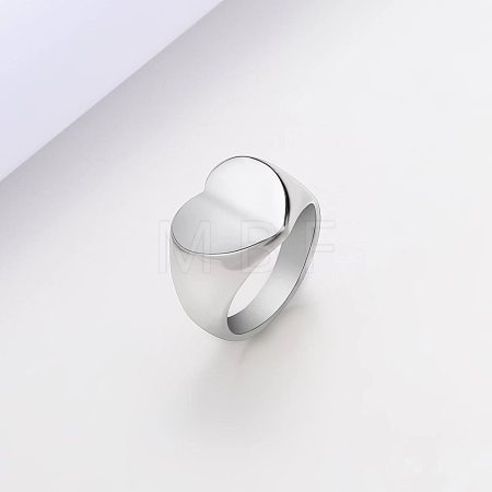 Heart 201 Stainless Steel Finger Rings FS-WG1ADC4-12-1