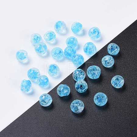 Handmade Luminous Lampwork Beads LAMP-R125-8mm-04-1