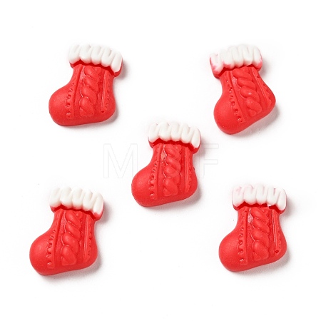 Opaque Christmas Resin Cabochons RESI-G039-06-1