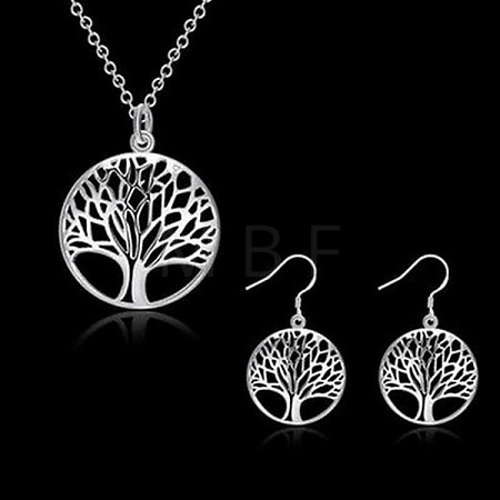 Alloy Dangle Earrings & Pendant Necklaces Sets FS-WG26FD4-01-1