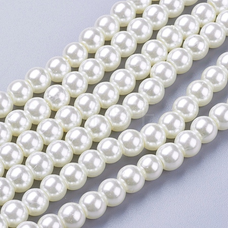 Glass Pearl Beads Strands HY-6D-B02-1