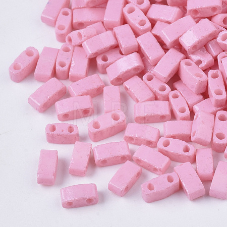 2-Hole Baking Paint Glass Seed Beads SEED-S023-17B-29-1