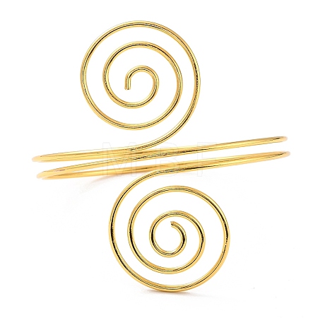 Wire Swirl Spiral Upper Arm Cuff Band AJEW-G033-03G-1