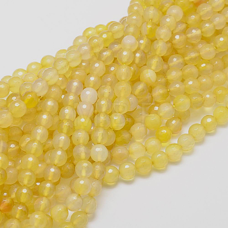 Natural Agate Beads Strands G-G580-6mm-07-1