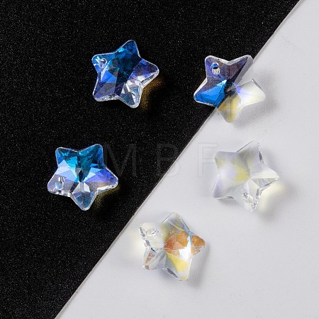 Transparent Glass Pendants GLAA-P037-04-14-1