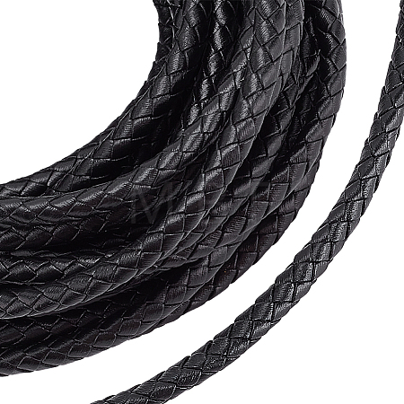 5M Braided Leather Cord with Core WL-BBC0001-01B-02-1