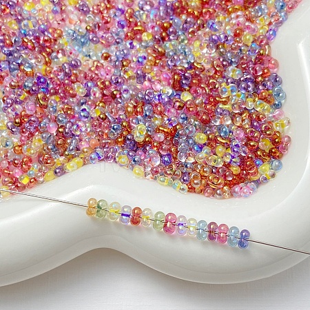Transparent Glass Seed Beads FIND-U017-18J-1