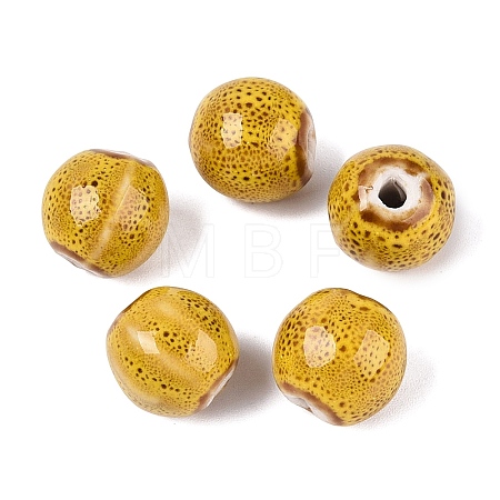 Vintage Porcelain Corrugated Beads PORC-N013-11Q-1