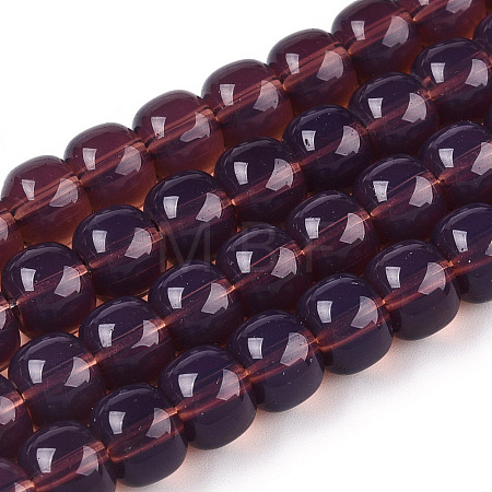 Imitation Jade Glass Beads Strands GLAA-NH0002-A04-1