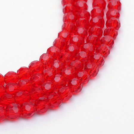Transparent Glass Bead Strands GLAA-R166-10mm-01D-1