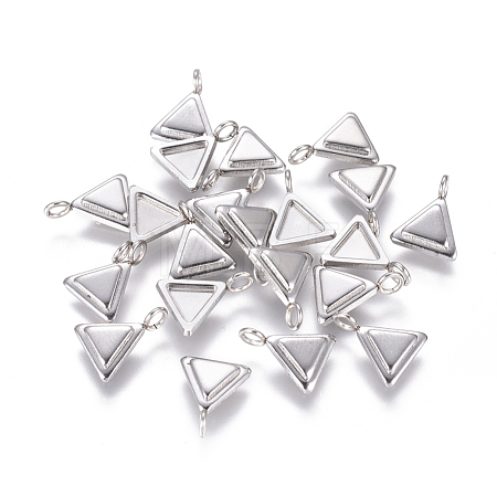 Non-Tarnish 304 Stainless Steel Pendant Cabochon Settings STAS-F222-023-1