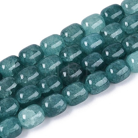 Baking Paint Crackle Glass Beads Strands DGLA-N019-01B-10-1