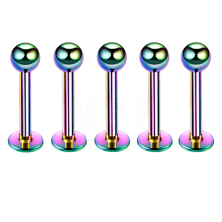 304 Stainless Steel Round Internally Threaded Labrets for Women Men WG9B6EB-27-1