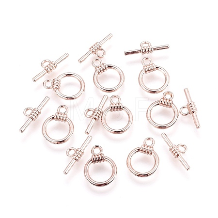 Alloy Toggle Clasps PALLOY-I134-12RG-AAA-1
