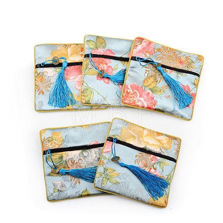 Retro Square Cloth Zipper Pouches CON-PW0001-095P-1