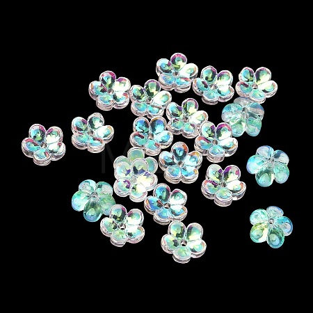 Dyed & Heated Glass Bead Caps GLAA-C042-01P-1
