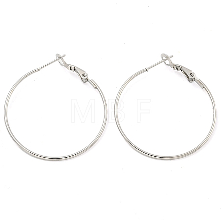 Tarnish Resistant 202 Stainless Steel Hoop Earring EJEW-H003-36P-1