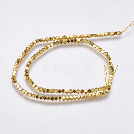 Electroplate Non-magnetic Synthetic Hematite Bead Strands G-K237-08I-1