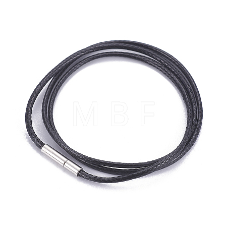 Waxed Cord Necklace Making X-MAK-L019-02A-1