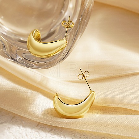 304 Stainless Steel Teardrop Stud Earrings LS-BN7669-1-1
