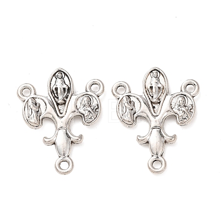 Tibetan Style Alloy 3-Loop Chandelier Component Links FIND-C094-19AS-1