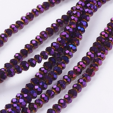Electroplate Glass Beads Strands LS-EGLA-D020-3x2mm-84-1
