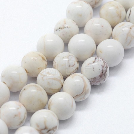 Natural Magnesite Beads Strands G-I199-27-10mm-1