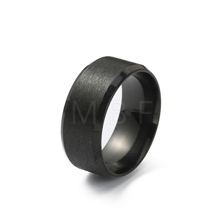 201 Stainless Steel Plain Band Ring for Women RJEW-WH0010-06B-MB-1