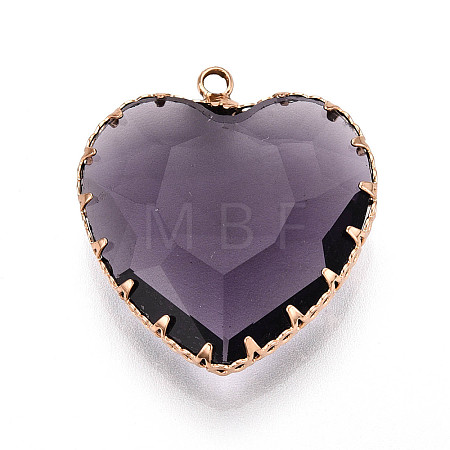 Transparent Glass Pendants KK-N283-01G-G-1