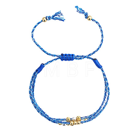Adjustable Nylon and Cotton Multi-strand Bracelets QC4943-7-1