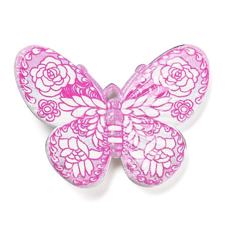 Printed Opaque Acrylic Beads MACR-R004-02C-1