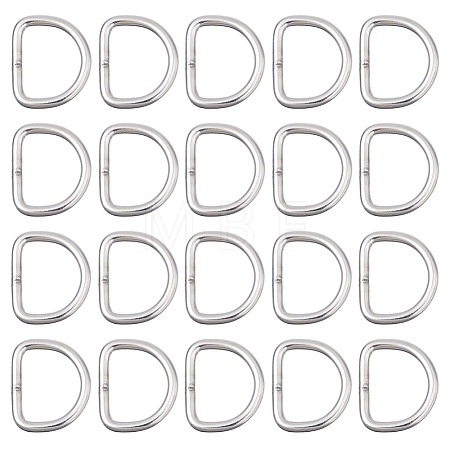 20Pcs Iron D Rings IFIN-DC0001-10-1