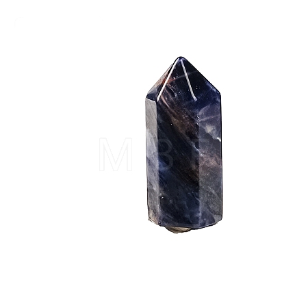 Pointed Tower Natural Sodalite Healing Stone Wands PW-WG87518-09-1