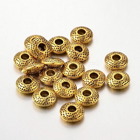 Tibetan Style Alloy Spacer Beads TIBEB-R011-AG-LF-1