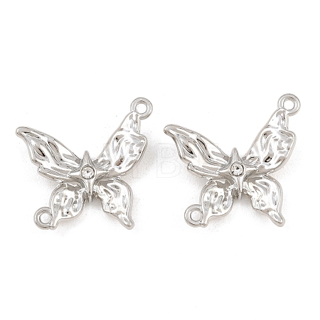 Alloy with Rhinestone Connector Charms RB-CBA7AC6-02P-02-1